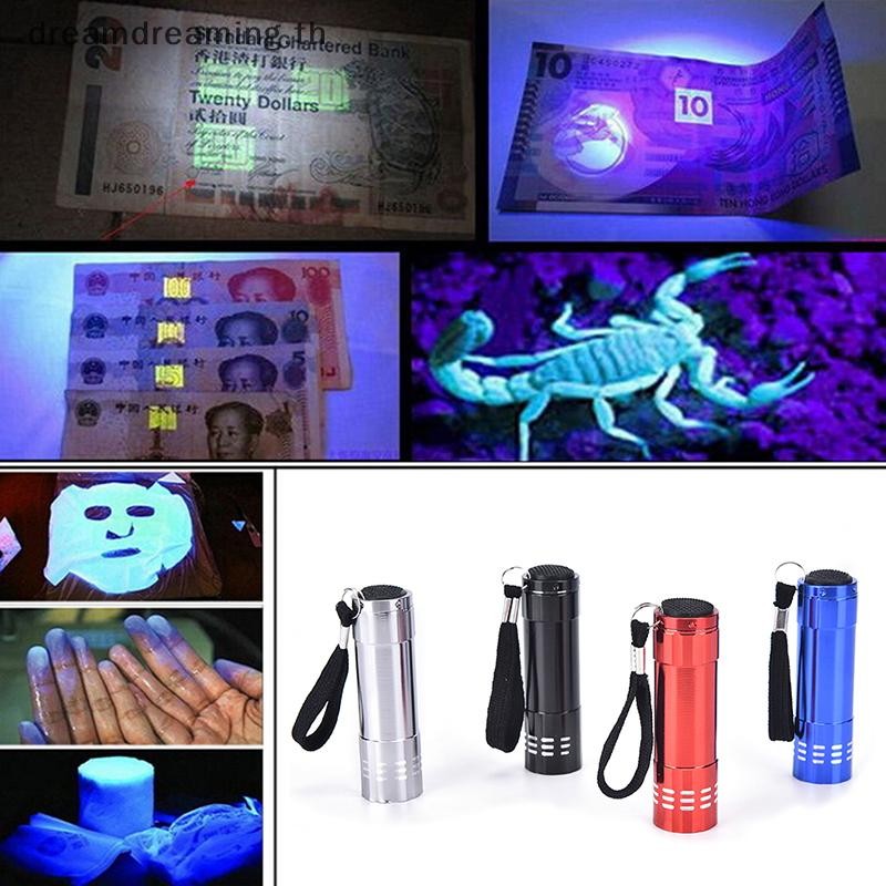 ใหม่ Mini UV Ultra Violet 9 ไฟฉาย LED Blacklight Light โคมไฟตรวจสอบไฟ ...