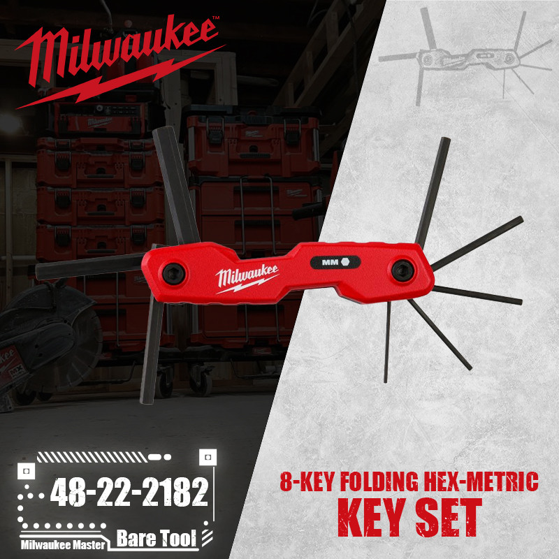 MILWAUKEE 8-KEY FOLDING HEX KEY ALLEN KEY SET - METRIC 1.5MM TO 8MM 48-22-2182 | Shopee Malaysia