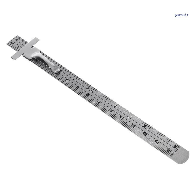 SUIT* 6 Stainless Steel Pocket Rule Handy Ruler Metric Graduation ...
