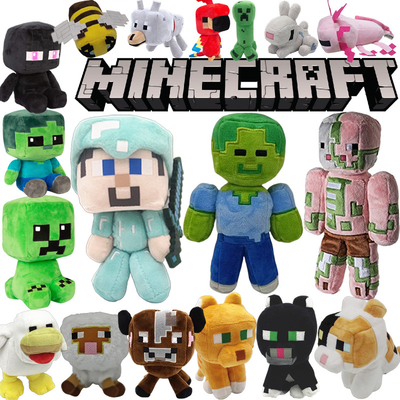 2025 Minecraft ของเล่น Creeper Steve Minecraft Plush Zombie Enderman ...