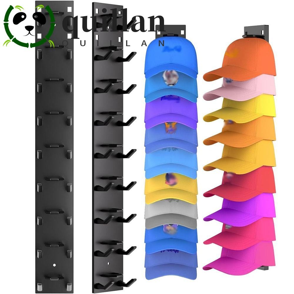 QUILLAN Wall Hat Rack, 9 กริดประหยัดพื้นที่หมวก Storage Bracket ...