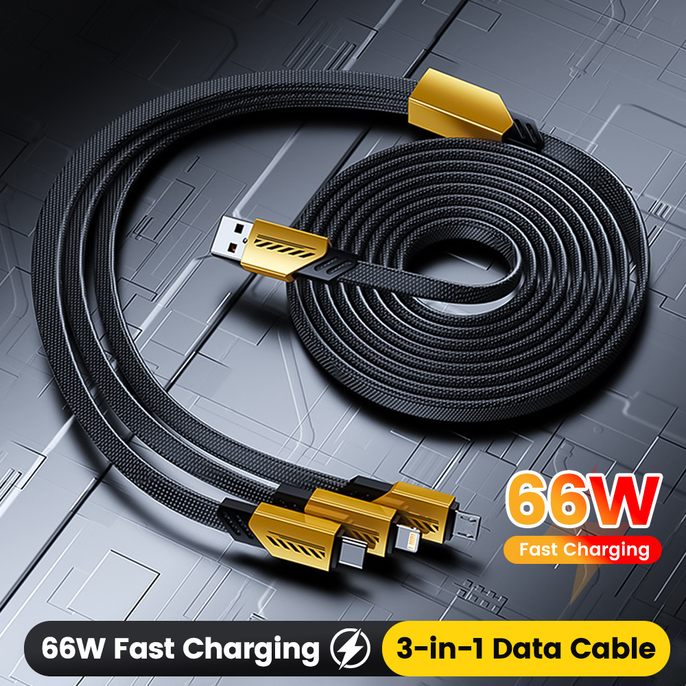 Twitch 3 in 1 Fast Charging USB Data Cable Micro USB/Type-C/lOS ...