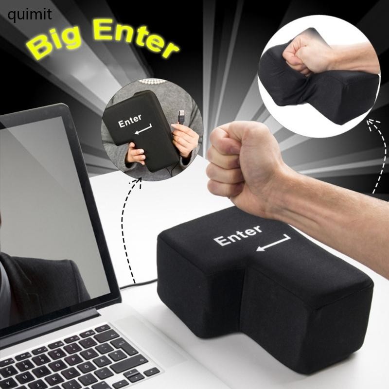 QUIM Big Enter Key หมอนปุ่ม USB Enter Key เปลี่ยนความเครียด Reliever ...