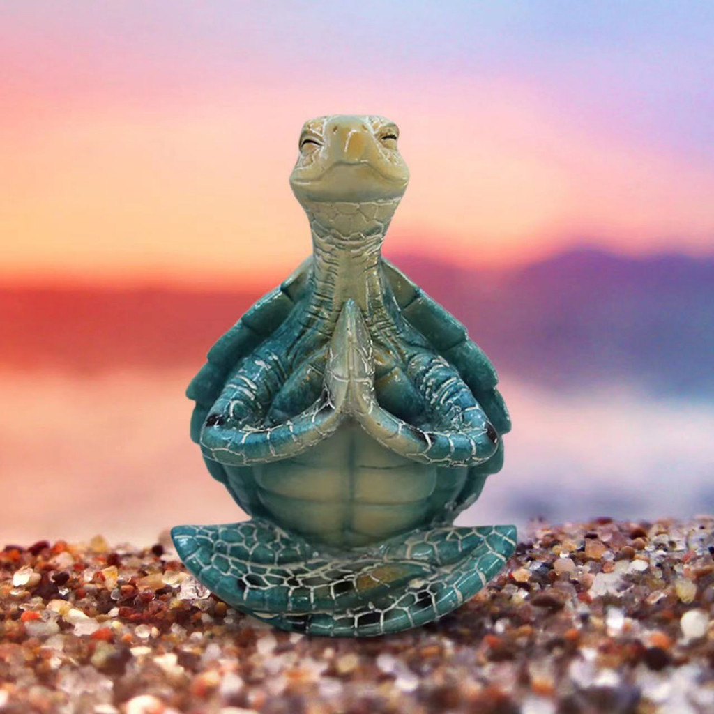 รูปปั้นเต่าทะเล นั่งสมาธิ Zen โยคะ Namaste สมาธิ Sea Turtle Yoga ของ ...