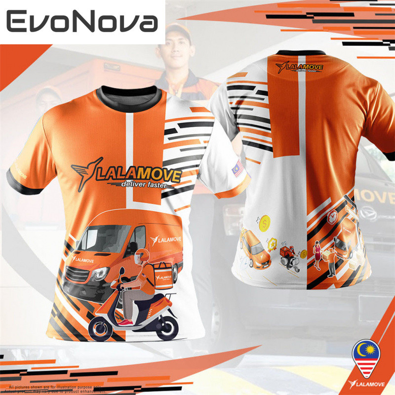 Lalamove Rider แขนยาวเสื้อยืดแขนสั้นสำหรับพนักงานจัดส่งระบายอากาศ ...