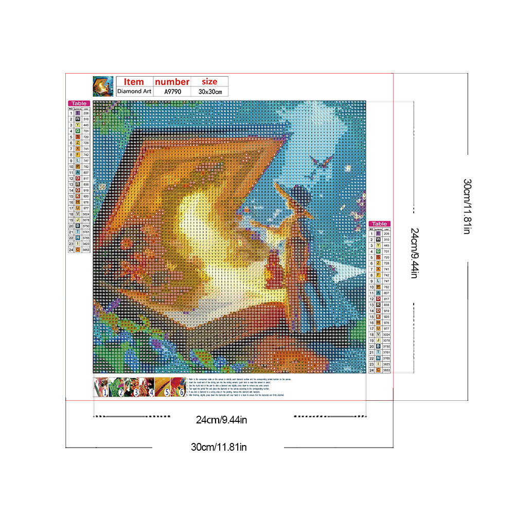 5d DIY เต็มรอบเจาะเพชรภาพวาดโลกในชุดหนังสือ Art Craft 30x30 ซม. ...