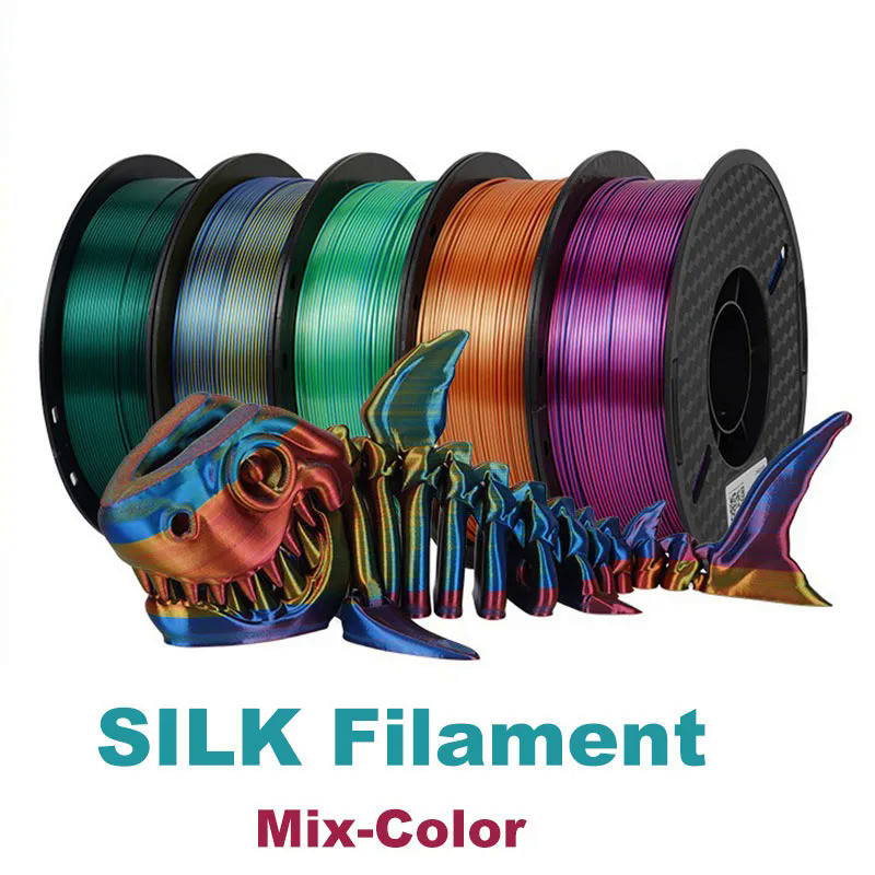 NEW SILK PLA Filaments 1000G 3D Filament 1KG/roll 1.75mm 3D Printing ...