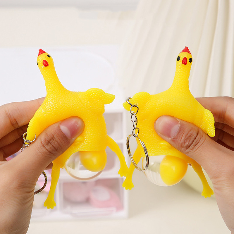 สนุกวางไข่ Chick Key แหวนเด็ก Vent Decompression ของเล่นของขวัญ YL349 ...