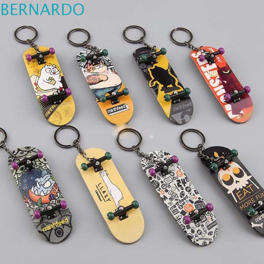 BERNARDO DIY ไม้ Fingerboard จี้, Maple ไม้ Key Chain Finger Skate ...