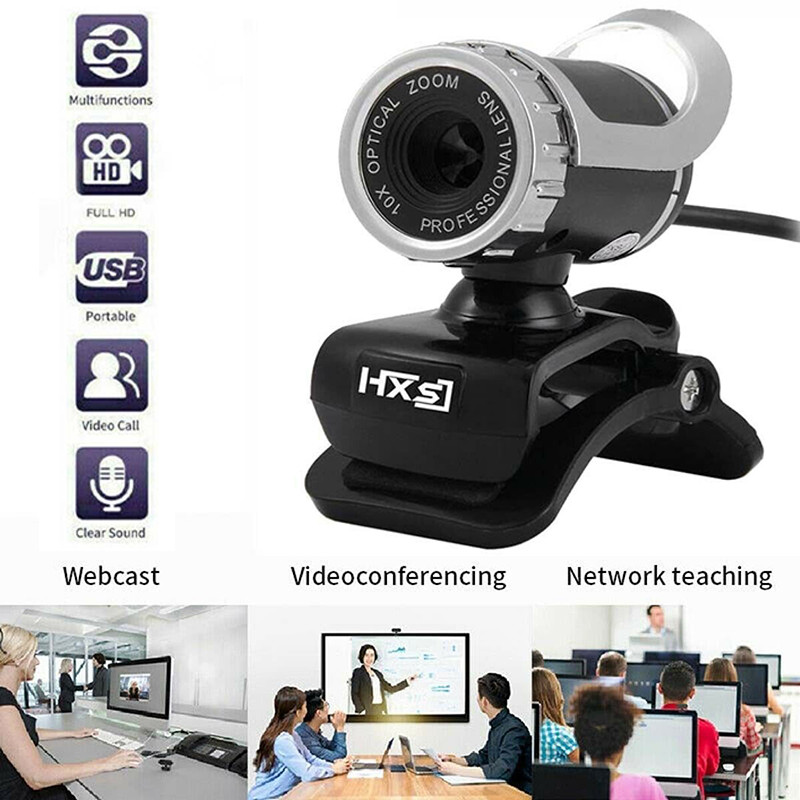 Usb HD Webcam Video Skype Chatting Zoom Camera พร้อมไมโครโฟนสําหรับแล็ป ...