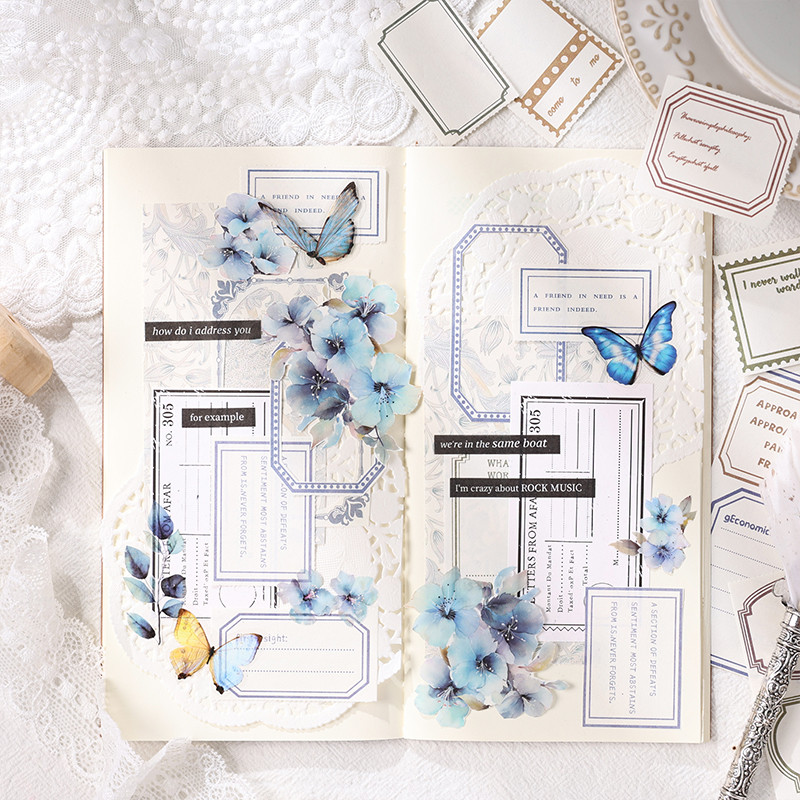 Journal Go 30pcs Vintage กรอบตกแต่งวัสดุกระดาษ Memo Pad Creative DIY ...