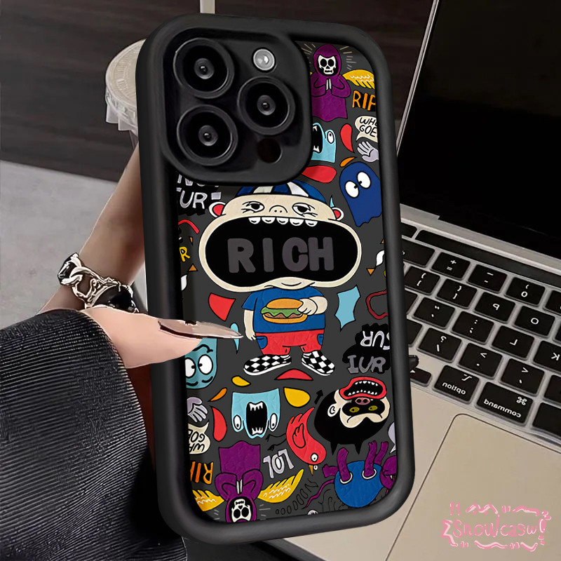 การ์ตูนกราฟฟิตีสร้างสรรค์ที่น เคสRedmi 12 10A 13C 12C 10 9A A1 9C 10C ...