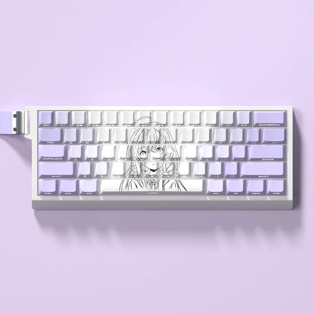 Elaina Keycap Cherry Profile PBT Letter Side-แกะสลักการส่งผ่านแสง ...