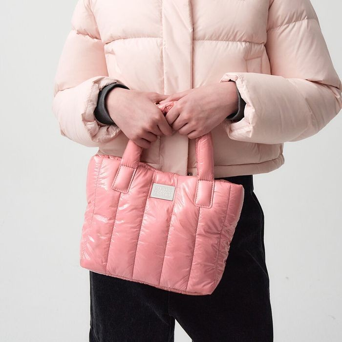 Doudoune Longue Rose Girbaud HulaBollo - Taille 38, Neuve Sans étiquette, Polyamide Matelassé