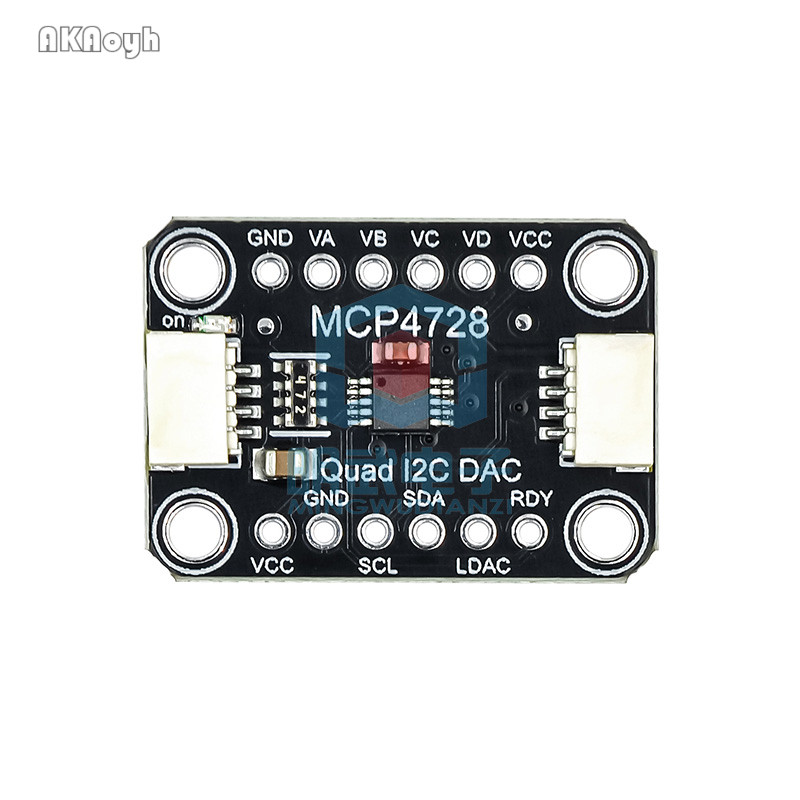 Mcp4728 เอาต์พุต DAC สี่ช่องพร้อมโมดูล EEPROM เข้ากันได้กับ STEMMA QT ...