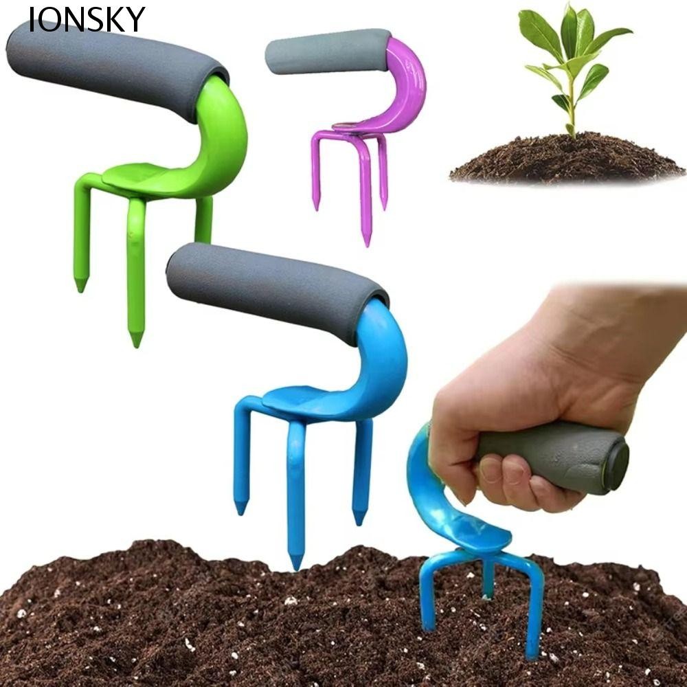 IONSKY Mini Gardening Claw, ส้อมคู่มือการเกษตร Tiller Hand Rake, ดิน ...