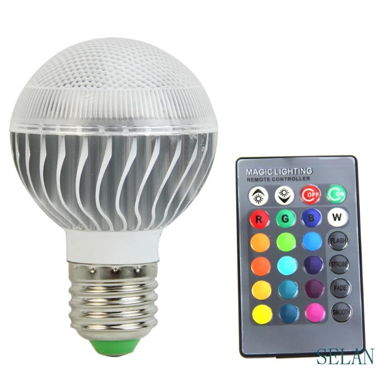 Sel 15W E27 RGBW หลอดไฟ LED 85-265V COB หลอดไฟ LED Spotlight 16 เปลี่ยน ...