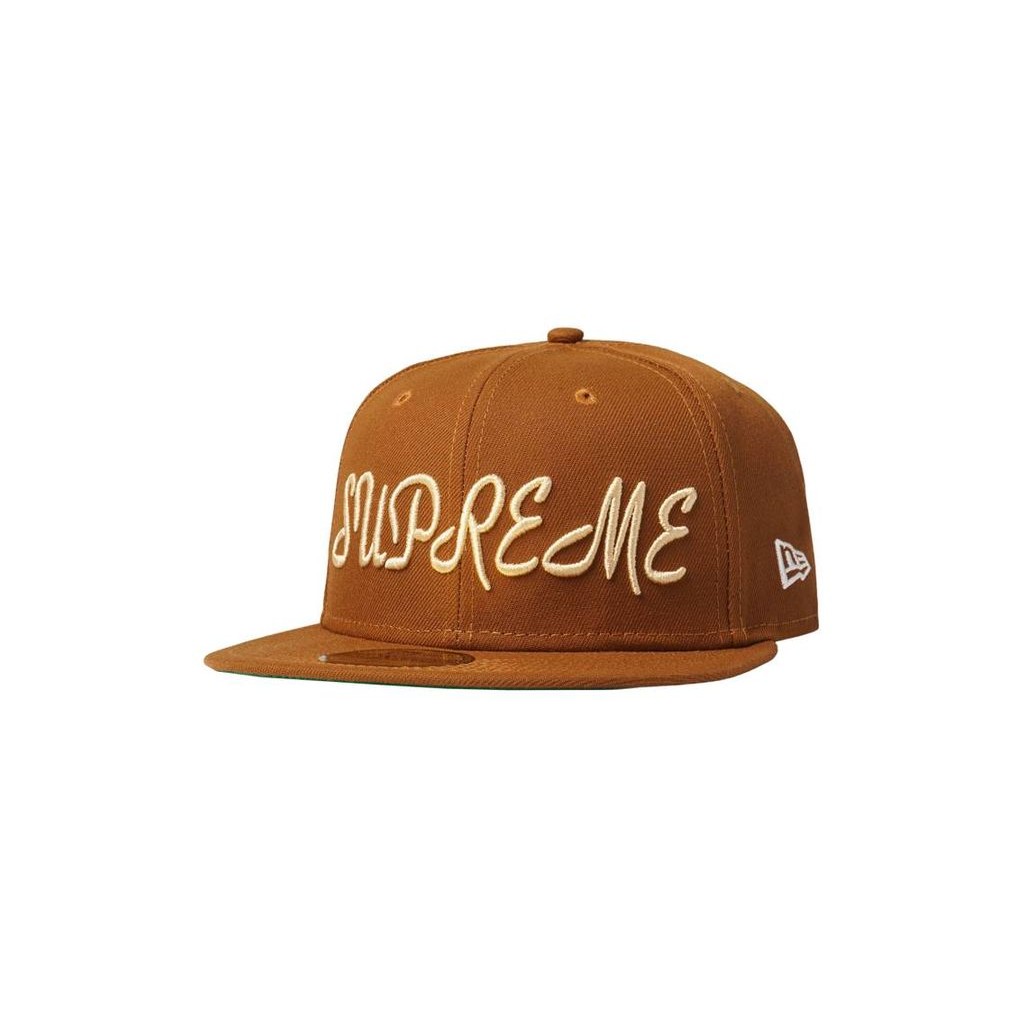 Supreme Script New Era Light Brown Unused | Shopee Thailand