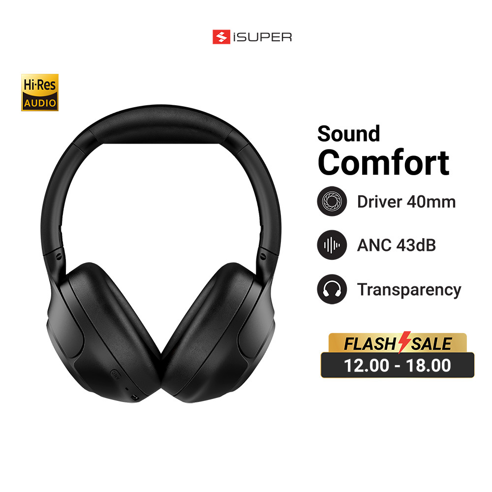 [ลดเหลือ 1251] iSuper Sound Comfort หูฟังครอบหู หูฟังไร้สาย Bluetooth ...