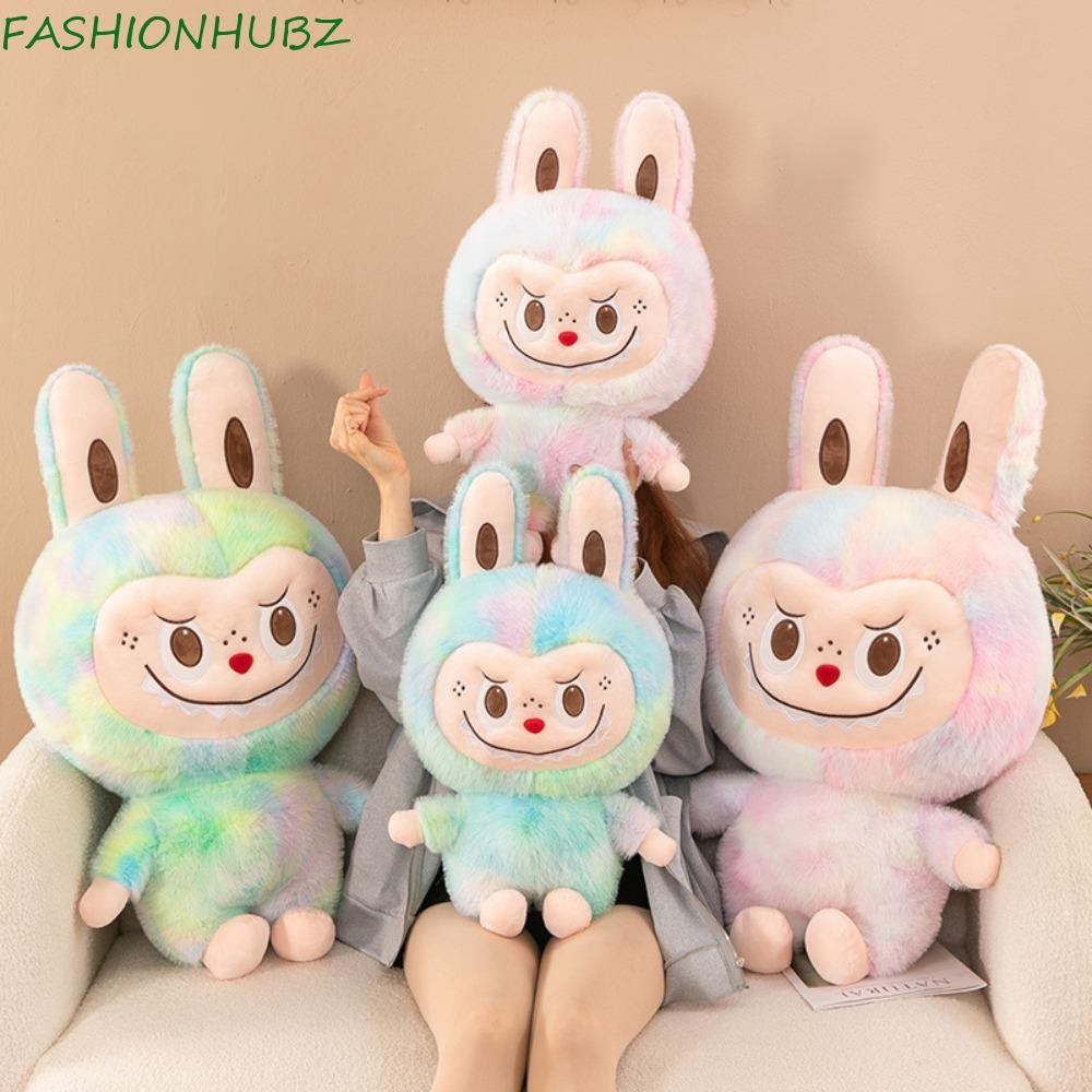 Fashionhubz Labubu ตุ๊กตา Plush, Gradient Rainbow สี Labubu Time Plush ...