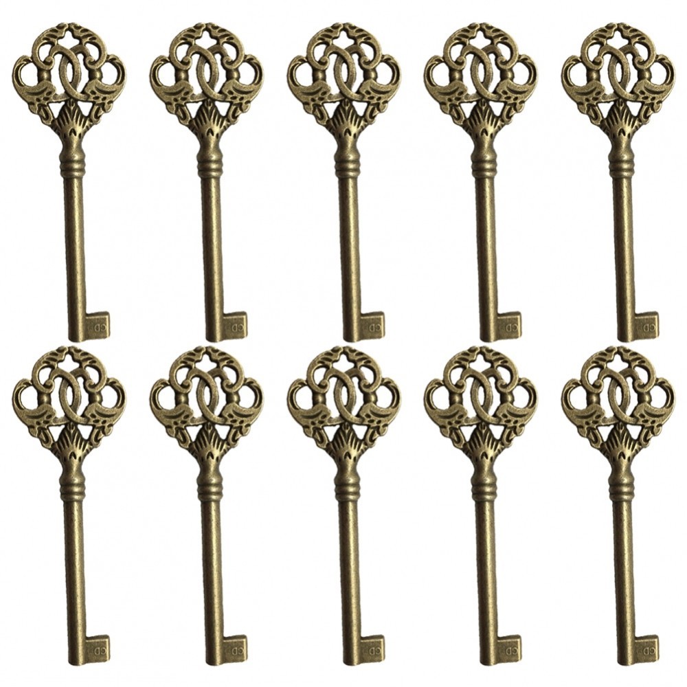 ติดตั้งง่าย Charming Vintage Open Skeleton Key Hole Head เฟอร์นิเจอร์ ...