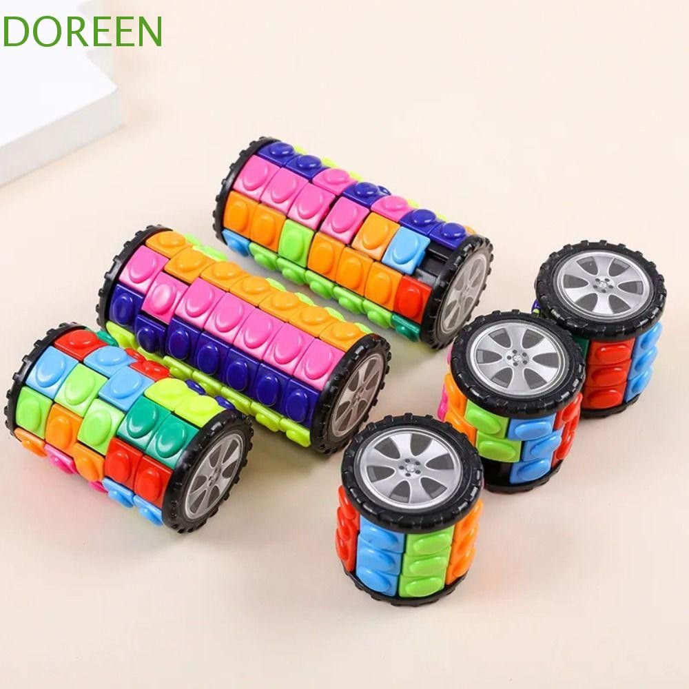 Doreen กระบอก 3D หมุน Magic Cube, พลาสติกทรงกระบอก 3D Corn Cube Tower ...