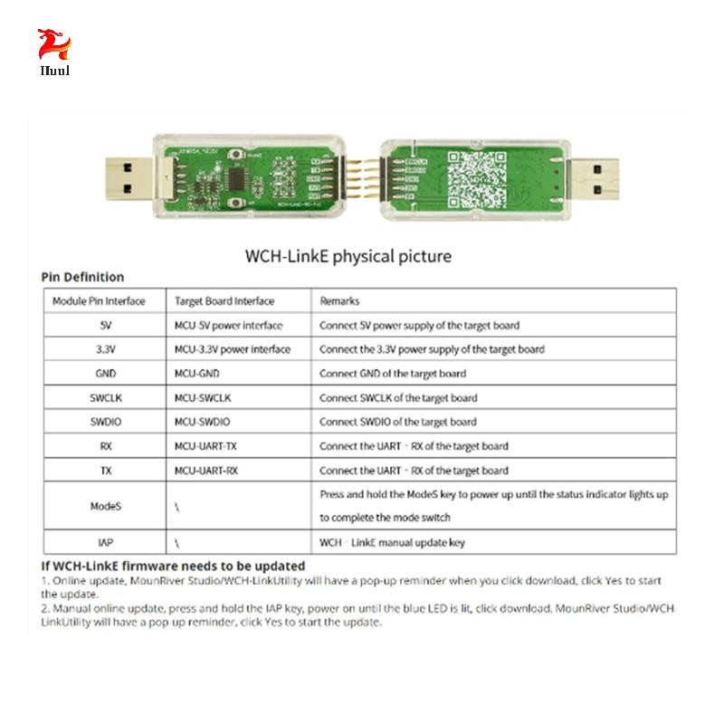 Wch LinkE ดาวน์โหลดออนไลน์ Debugger รองรับ WCH RISC-V สถาปัตยกรรม MCU ...