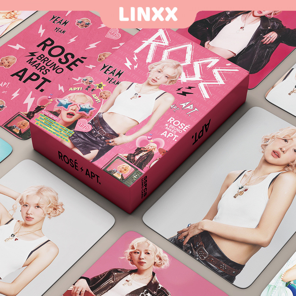 Linxx 55 ชิ้น ROSE APT อัลบั้มการ์ด Lomo Kpop Photocards โปสการ์ดซีรีส์ ...