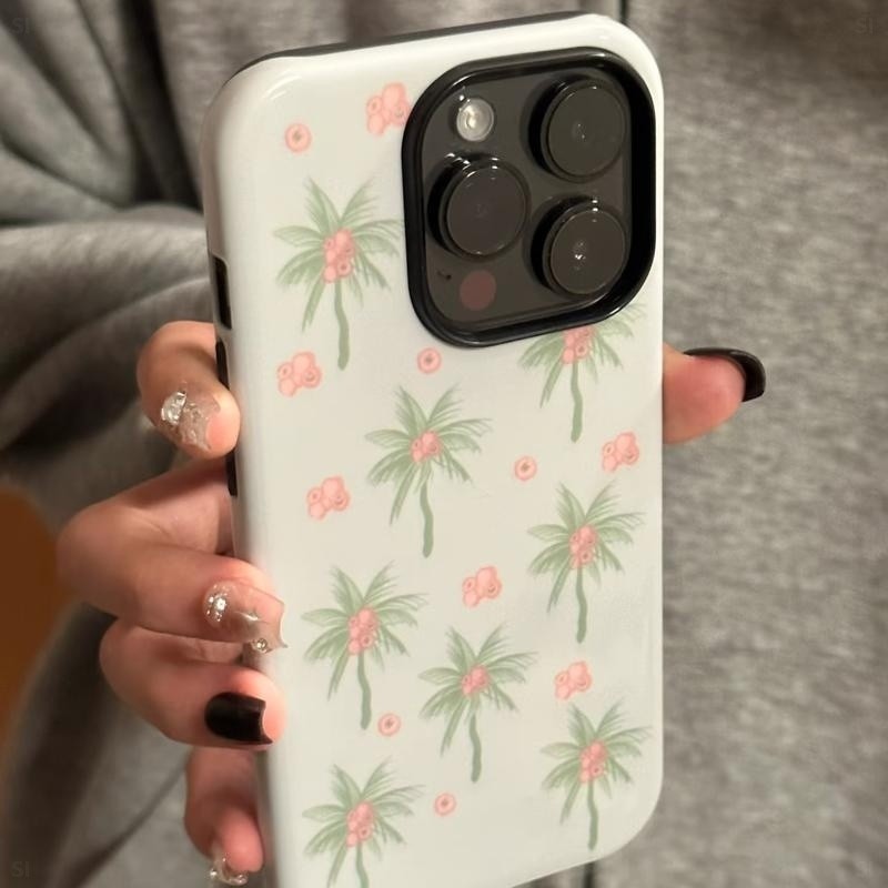 เคสโทรศัพท์ Small Fresh Coconut Tree 2-in-1 เข้ากันได้กับ iPhone 15 Pro ...