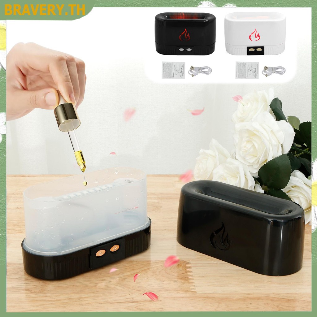 Flame Fire Diffuser Humidifier 7 สีไฟเปลวไฟ Aroma Diffuser 200ml เปลวไฟ ...