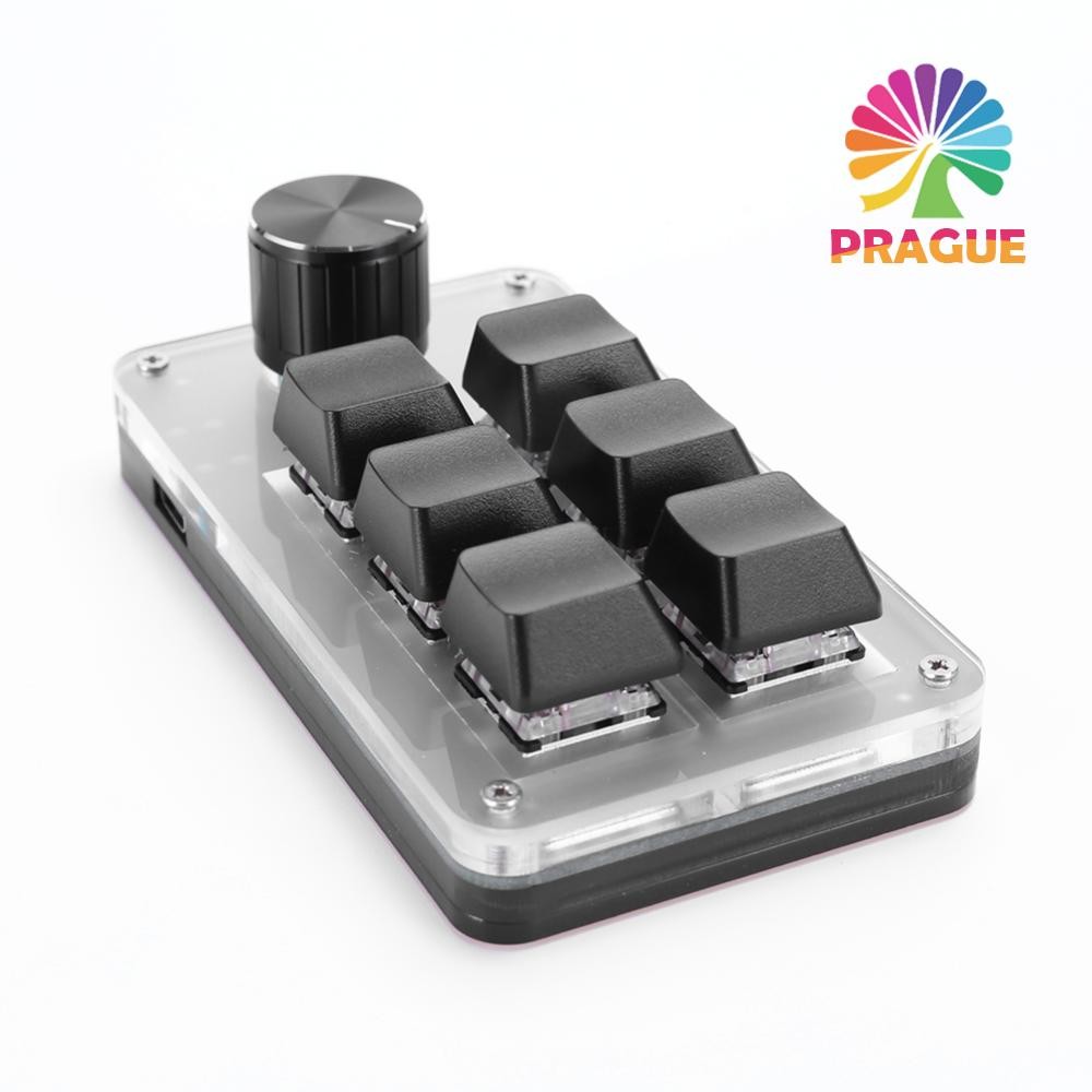 Au 6 Key 1 Knob Programming Macro Custom Knob Keyboard RGB Mechanical ...