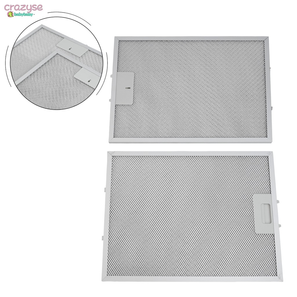 [Cra]ตัวกรองเครื่องดูดควันเงิน 2 ชิ้นคุณภาพสูงตาข่ายโลหะ Extractor Vent ...