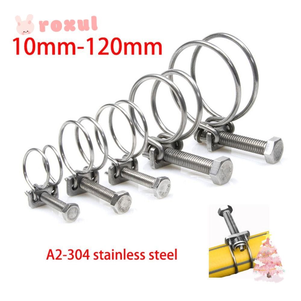 ROXUL 1 PC ท่อ Clamp, Double Wire Assortment Kit คลิปท่อ, ทนทาน 304 ...