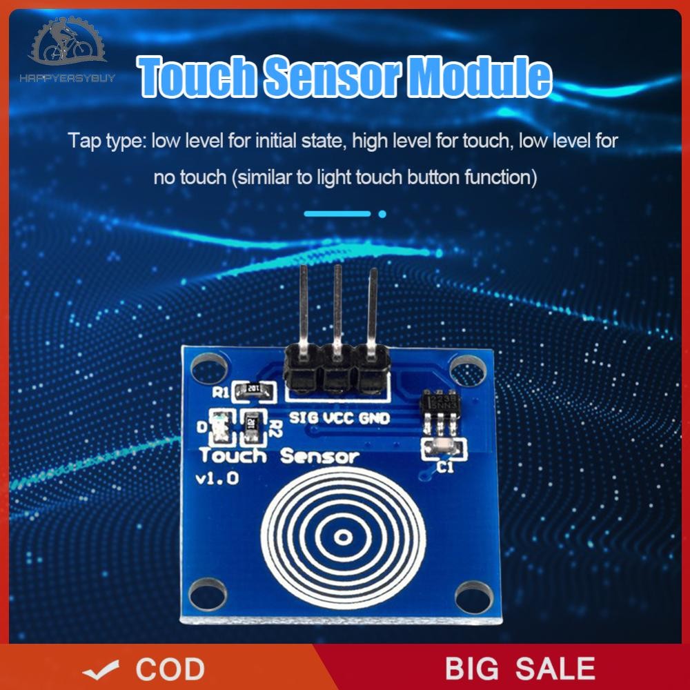 แฮปปี้ # TTP223 โมดูลปุ่มเซ็นเซอร์ Capacitive Touch Switch Module 2-5 ...