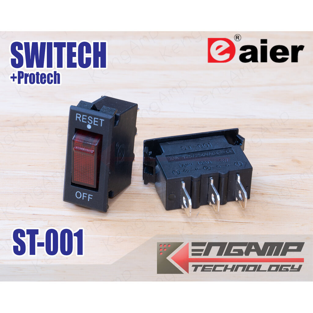 (1ตัว) [SW] EAIER ST-001 สวิตซ์กระดก มี Overload Protech ขนาด 15x32mm ...