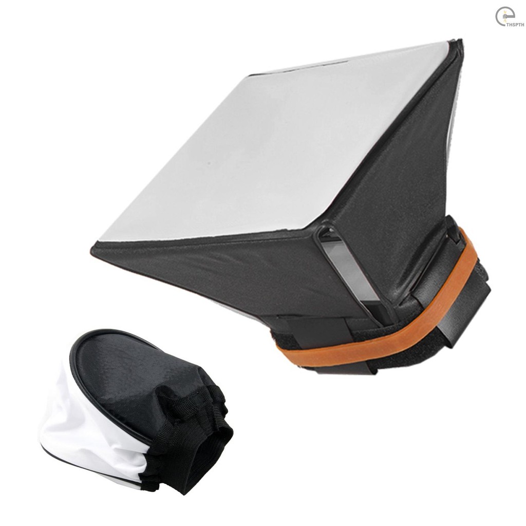 การถ่ายภาพแบบพกพาแฟลช Mini Softbox + Universal ผ้า Soft Flash Bounce ...