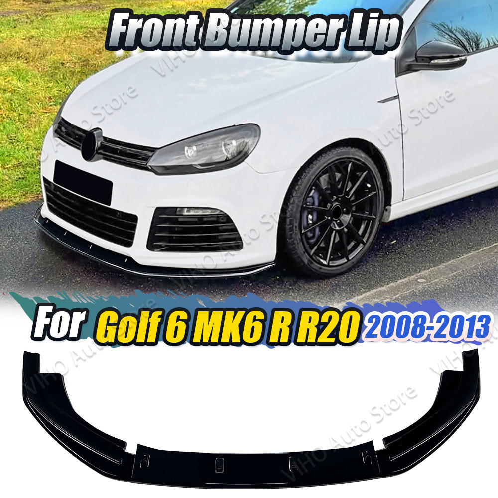 สําหรับ Volkswagen Golf 6 R MK6 R20 2008-2013 รถกันชนหน้า Canard Lip ...
