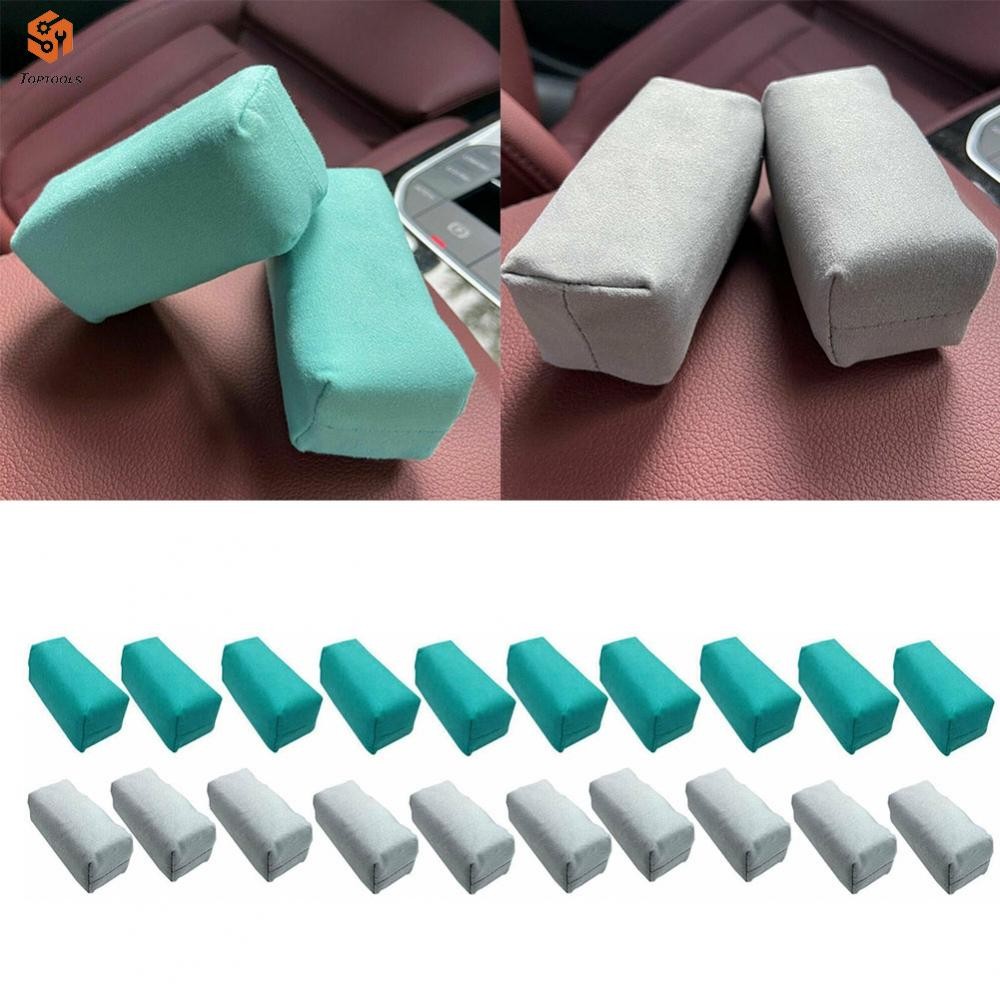 10 ชิ้น Car Detailing Suede Sponge Applicator ใช้กับอะไหล่เคลือบเซรามิก ...