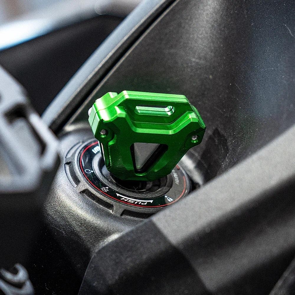 CNC Motorrad Seitenständer Verlängerung Grün - Für Kawasaki Z650 Z900 Ninja