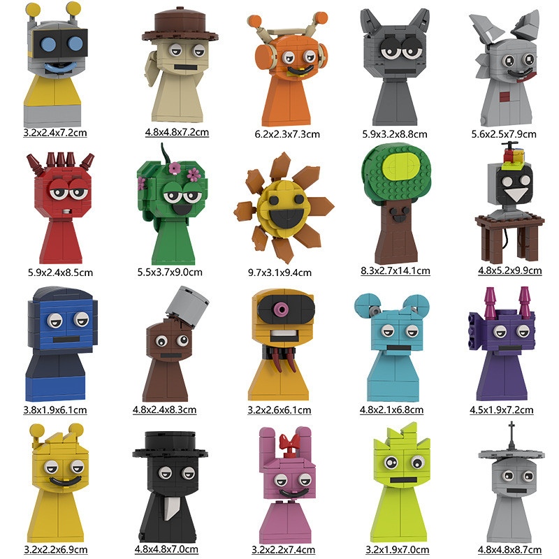 Sprunki รูป Building Blocks ประกอบของเล่นเพื่อการศึกษาคริสต์มาสของขวัญ ...