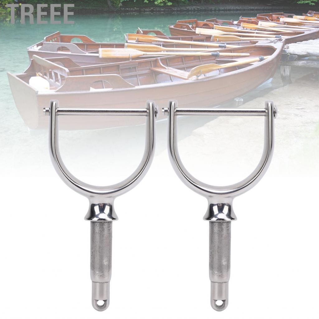 Treee 1/2 นิ้ว Oarlocks สแตนเลสสตีลด้านข้าง Rowlocks สำหรับเรือขนาดเล็ก ...
