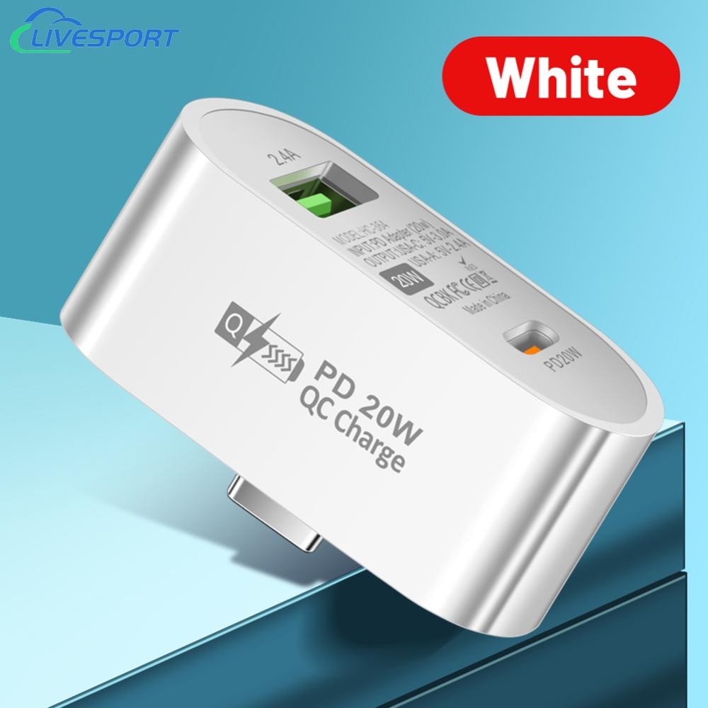 20w Mini USB อัจฉริยะ Splitter Type-C PD 20W + USB 2.4A อะแดปเตอร์ชาร์จ ...