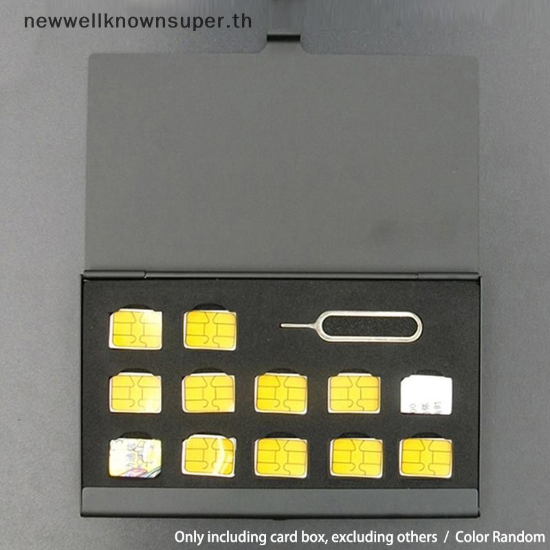 ใหม่ 12-Slots-Nano+1-Slot-Card-Pin อลูมิเนียมแบบพกพา SIM Micro Pin ซิม ...