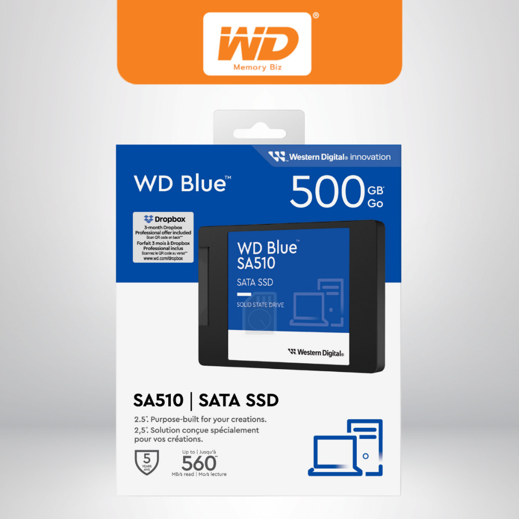 WD 500 GB SSD (เอสเอสดี) WD BLUE SA510 - 2.5