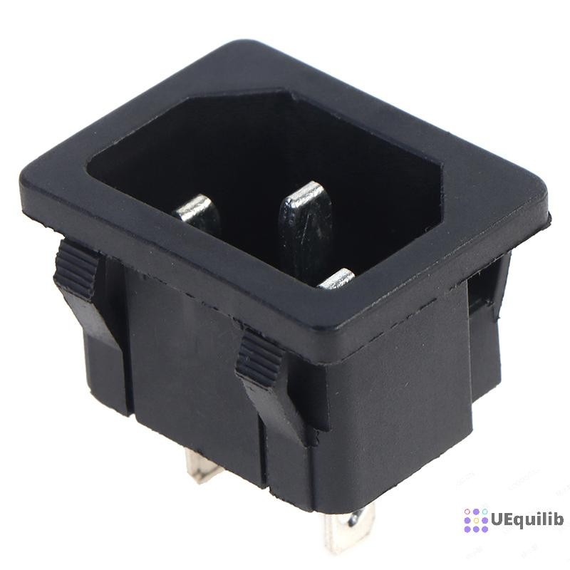 Uequilib AC Socket 3 Pin 250V Rocker Switch 10A Inlet Plug Connector ...