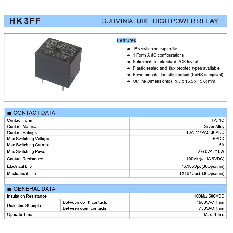 Hk3ff-dc12v-shg HK3FF-DC12V-SHG HK3FF-DC24V-SHG T73 Huike