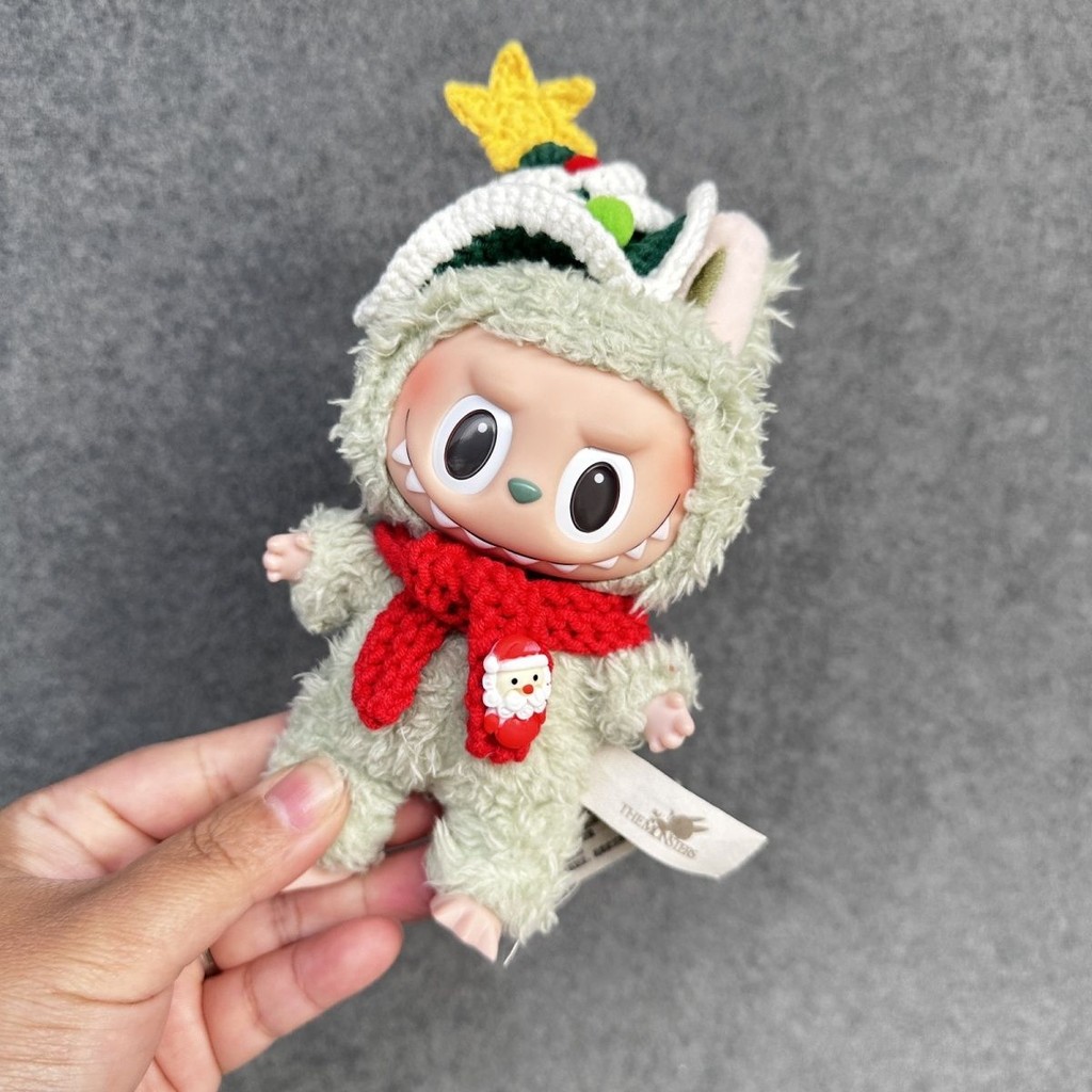 HWO สําหรับ labubu v1/v2 เสื้อผ้าเด็กตุ๊กตาไวนิลหมวกผ้าพันคอชุด labu ...