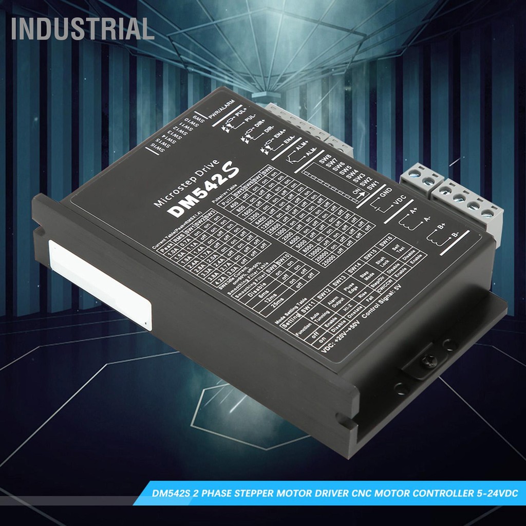 Industrial DM542S 2 เฟส Stepper Motor Driver CNC Controller 5-24VDC ...