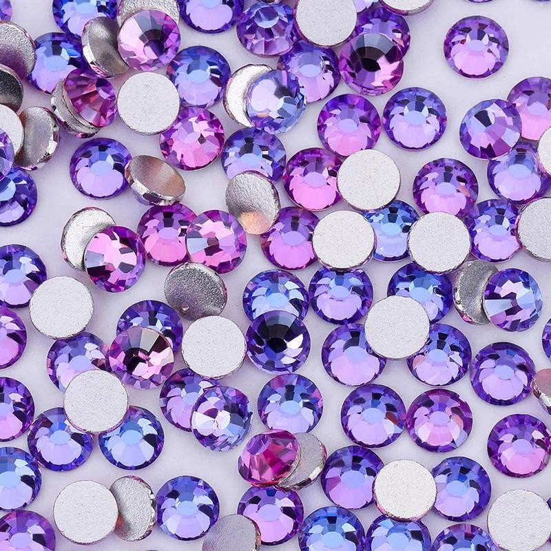 Qiao Dream Lavender Non HotFix Rhinestones FlatBack คริสตัล Glitter ...