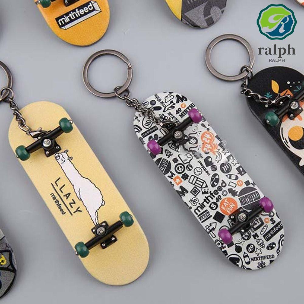 RALPH DIY ไม้ Fingerboard จี้, Maple ไม้ Key Chain Finger Skate Board ...